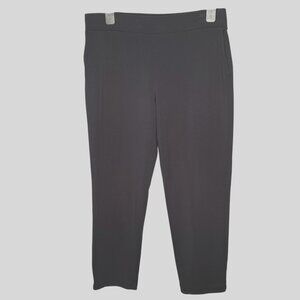 Pure Jill Affinity Medium French Terry Slim Gray Crop Pants Comfortable Casual